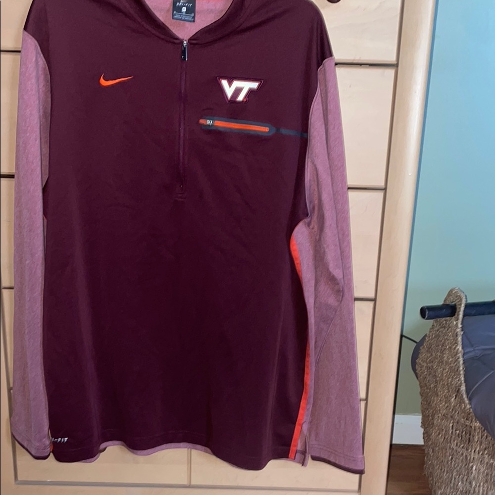 Nike Maroon and Orange Pullover